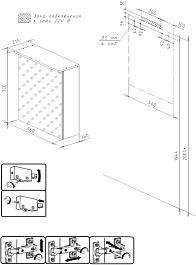 Бриклаер Мебель для ванной Кристалл 60 с нишей белая/дуб бунратти – фотография-17